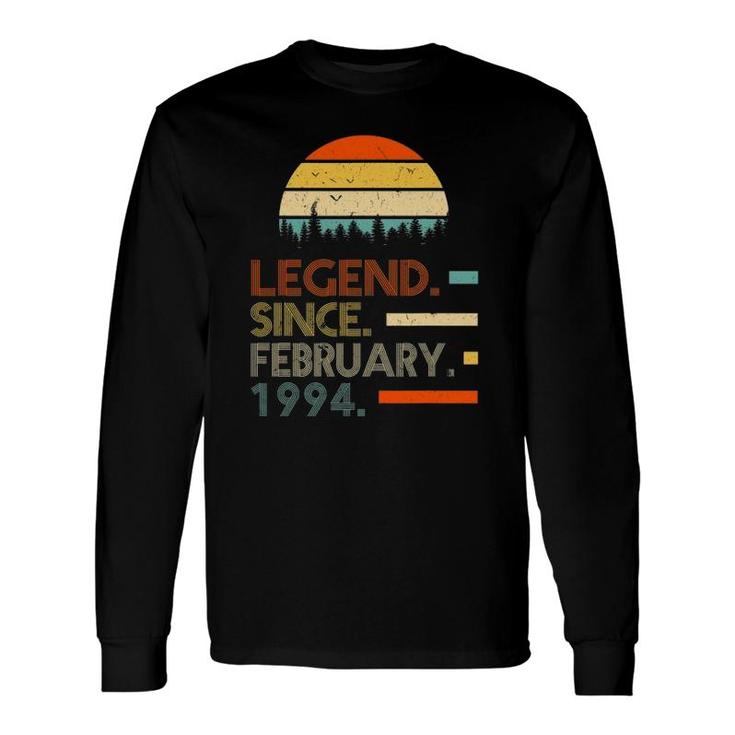 27 Years Old Retro Birthday Legend Since February 1994 Ver2 Long Sleeve T-Shirt