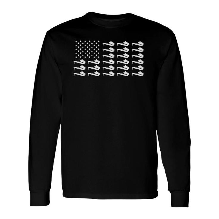 4Th Of July Us American Flag Saxophone Player Long Sleeve T-Shirt