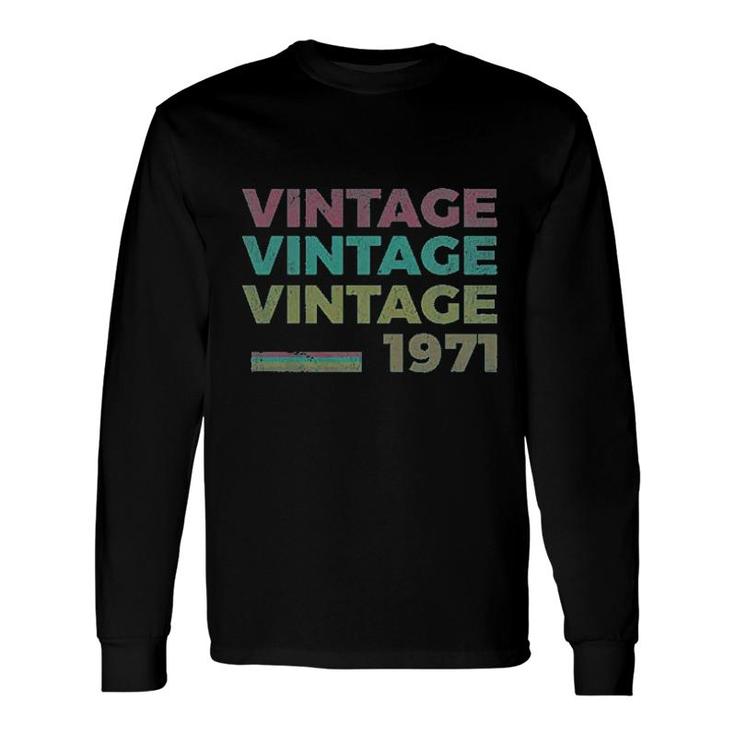 50Th Birthday Retro Birthday Vintage 1971 Long Sleeve T-Shirt