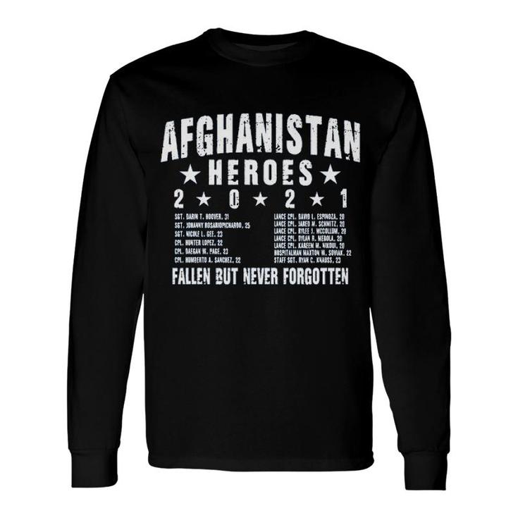 Afghanistan Heroes Fallen But Never Forgotten 2022 Trend Long Sleeve T-Shirt