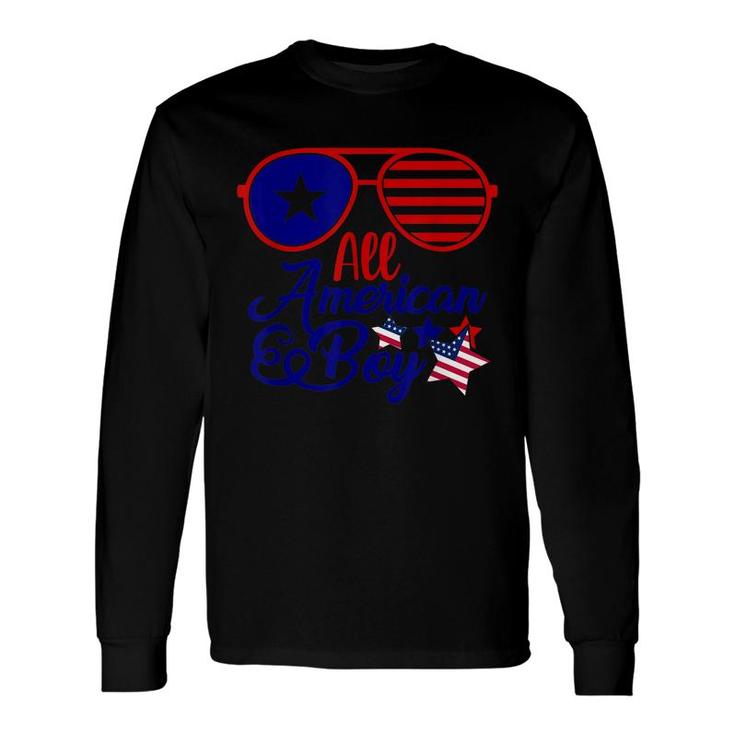 All American Boy 4Th Of July Boys Usa American Flag Long Sleeve T-Shirt