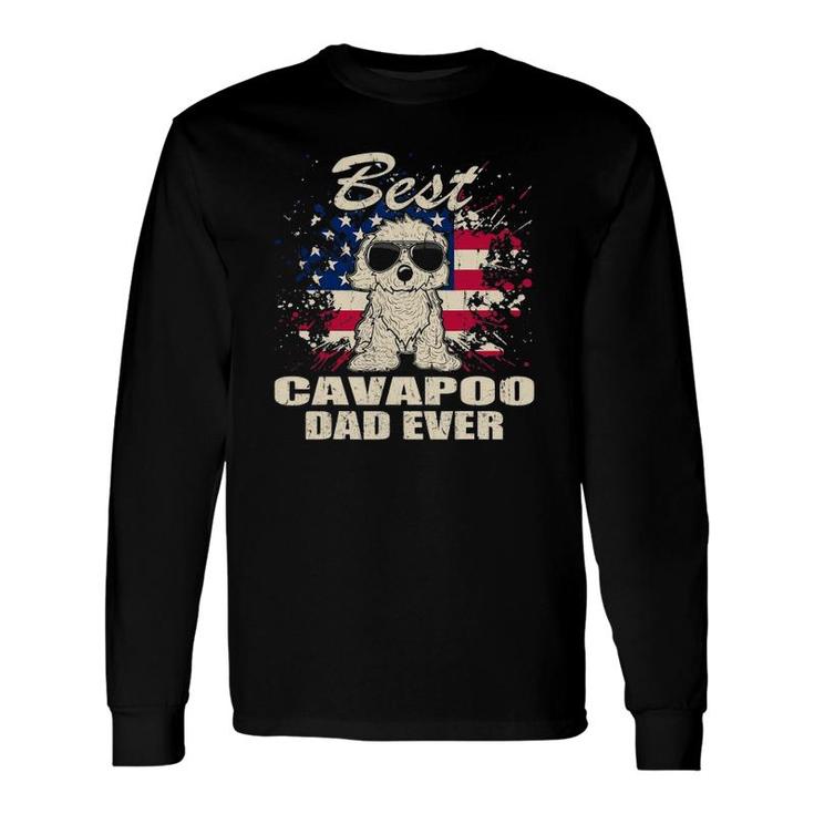 Best Cavapoo Dad Ever Independence Day Vintage Long Sleeve T-Shirt T-Shirt