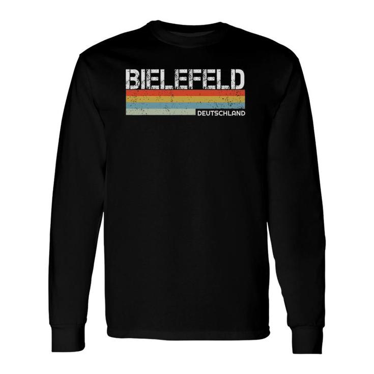 Bielefeld Deutschland Retro Vintage Stripes Long Sleeve T-Shirt