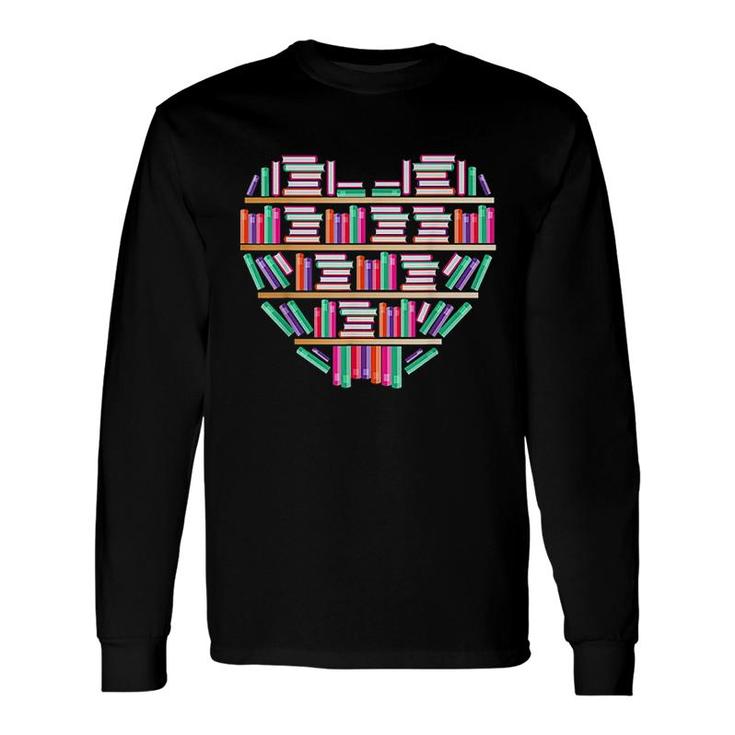 Book Reading Club Librarian Library Love Heart Long Sleeve T-Shirt