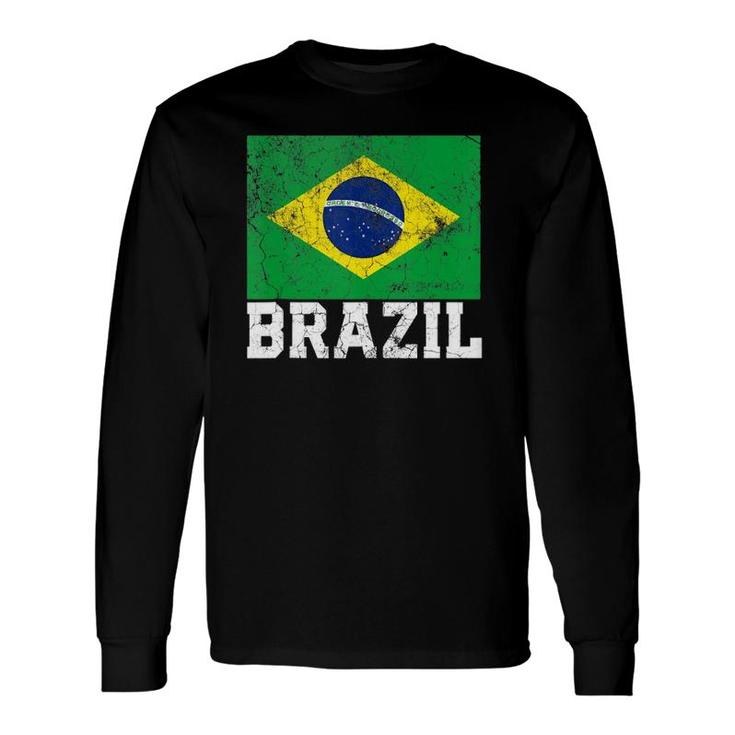 Brazilian Brazil Flag National Pride Roots Long Sleeve T-Shirt T-Shirt