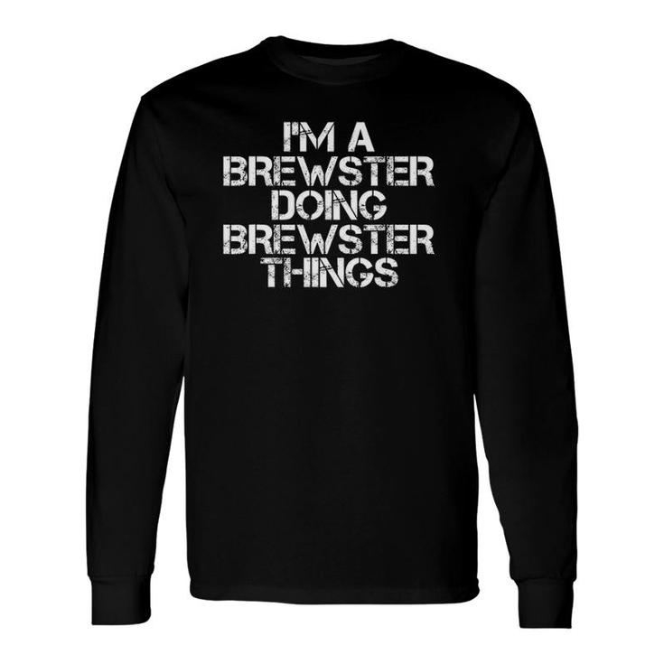 Brewster Surname Tree Birthday Reunion Long Sleeve T-Shirt