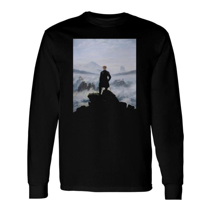 Caspar David Friedrich Wanderer Above The Sea Of Fog Long Sleeve T-Shirt T-Shirt
