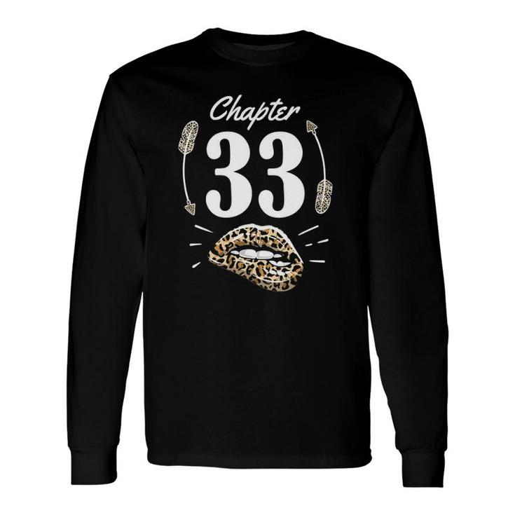 Chapter 33 33Rd Birthday Party Thirty Three Years Old V-Neck Long Sleeve T-Shirt T-Shirt
