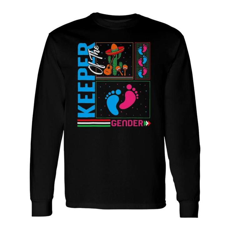 Cinco De Mayo Keeper Of The Gender Baby Shower Party Fiesta Long Sleeve T-Shirt