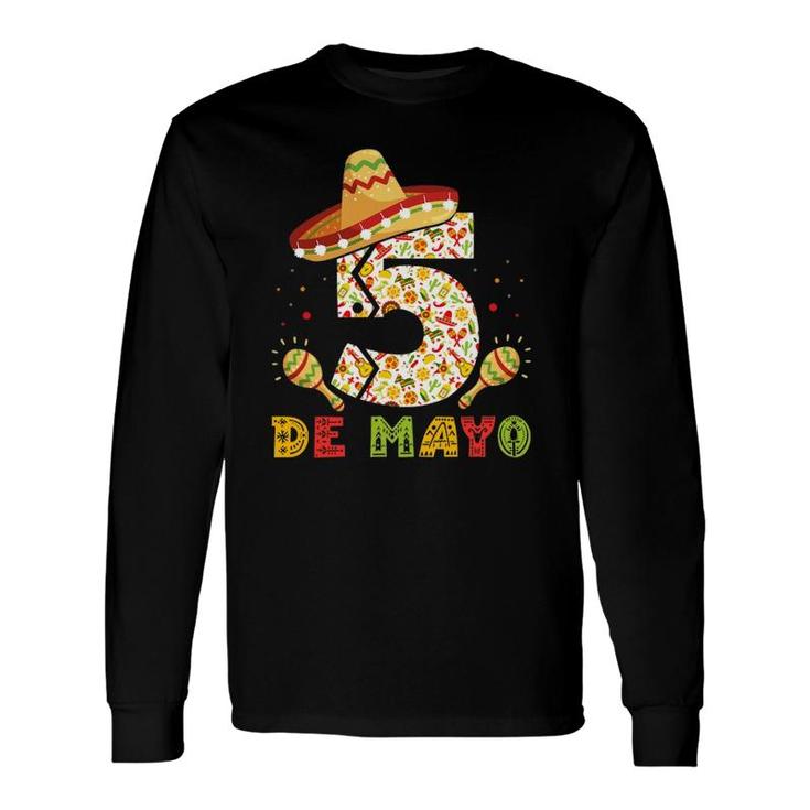 Cinco De Mayo Sombrero Mexican 5 De Mayo Long Sleeve T-Shirt