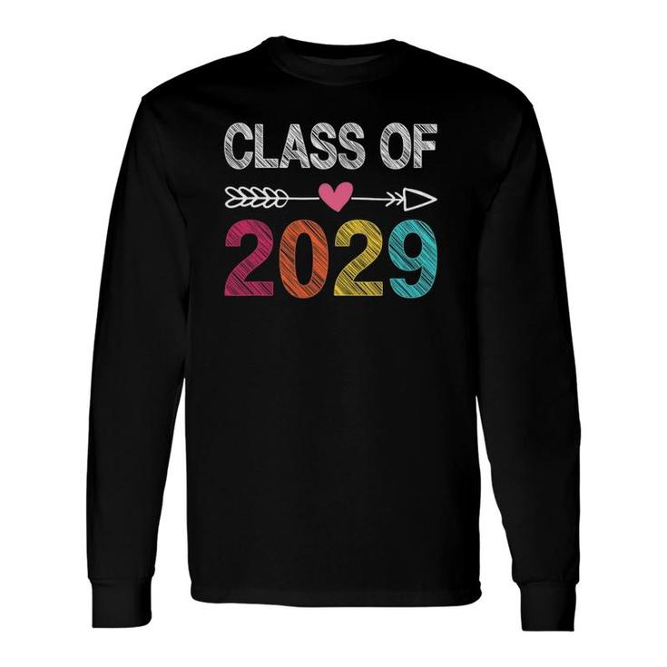 Class Of 2029 Pre-K Graduate Preschool Graduation Long Sleeve T-Shirt