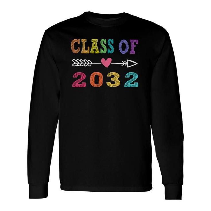 Class Of 2032 Pre-K Graduate Preschool Graduation Long Sleeve T-Shirt