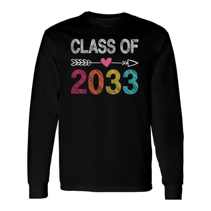 Class Of 2033 Prek Graduate Preschool Graduation Long Sleeve T-Shirt