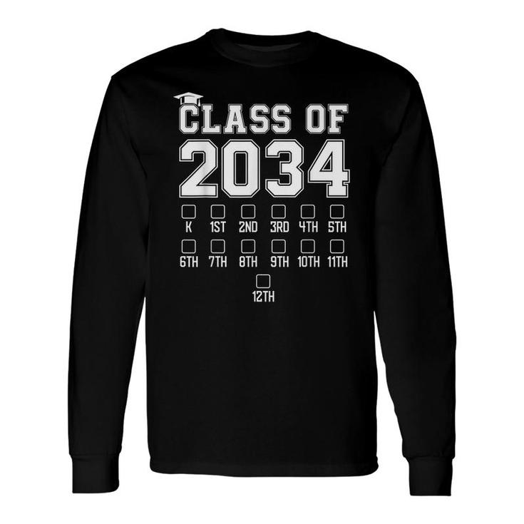 Class Of 2034 Graduate Graduation Senior 2034 Boys Girls Kid Long Sleeve T-Shirt