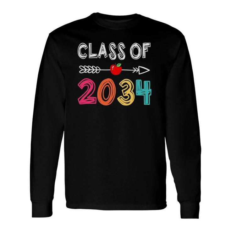 Class Of 2034 Pre K Graduate Preschool Graduation Long Sleeve T-Shirt