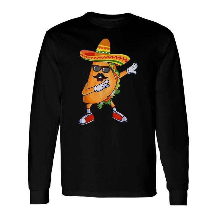 Dabbing Taco Cinco De Mayo Mexican Party Long Sleeve T-Shirt