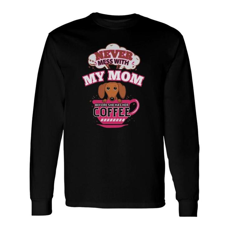 Dachshund And Coffee Classic Dog Lover Long Sleeve T-Shirt T-Shirt