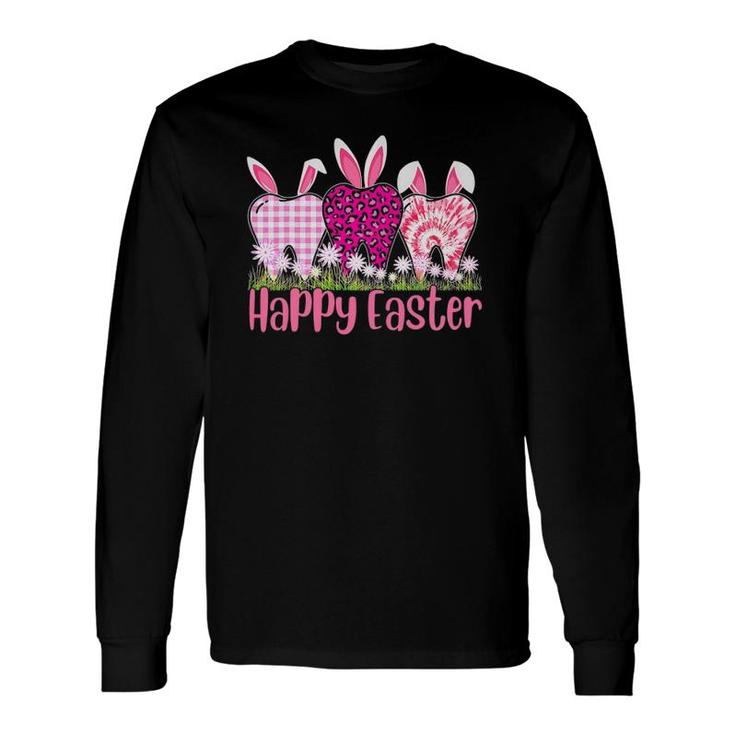 Dentist Happy Easter Day 2022 Bunny Tooth Dental Assistant Long Sleeve T-Shirt T-Shirt