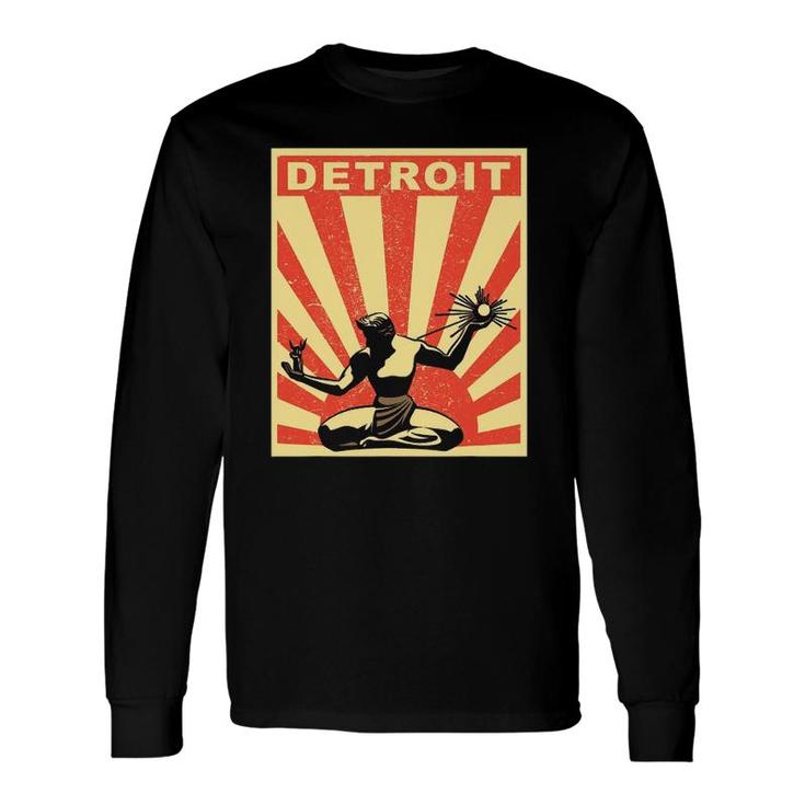 Detroit Vintage Spirit Of Detroit Vintage Retro Long Sleeve T-Shirt