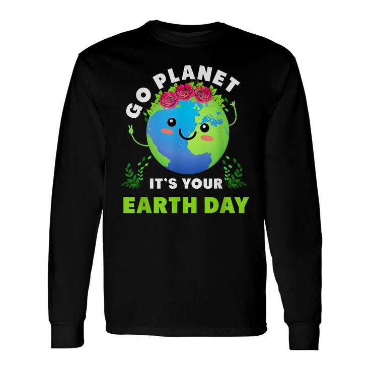 Earth Day 2022 Restore Earth Nature Planet Cute Earth Day Long Sleeve T-Shirt