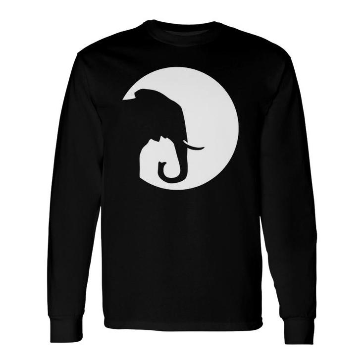 Elephant Moon Elephant Silhouette Lover Long Sleeve T-Shirt