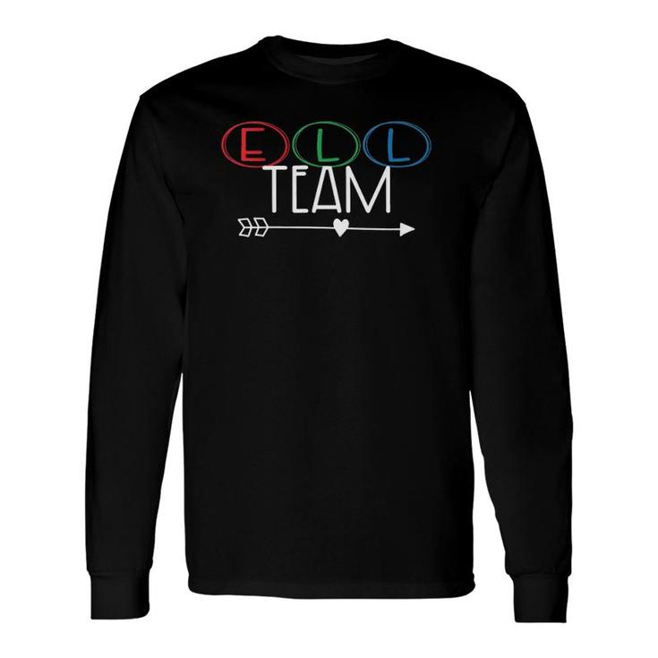 Ell Team Teacher Team Group Matching Squad School V-Neck Long Sleeve T-Shirt