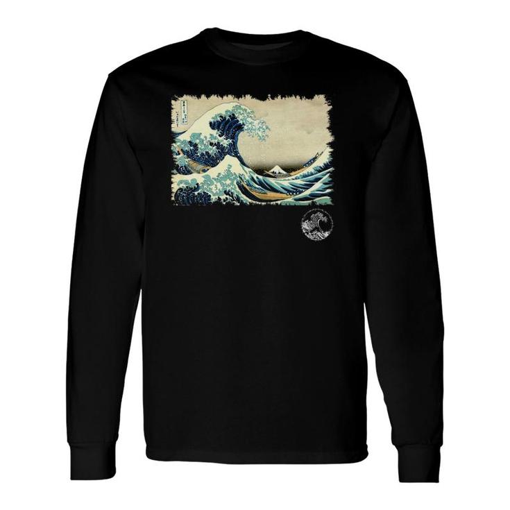 Famous Vintage Japanese Fine Art Great Wave Stylish Long Sleeve T-Shirt