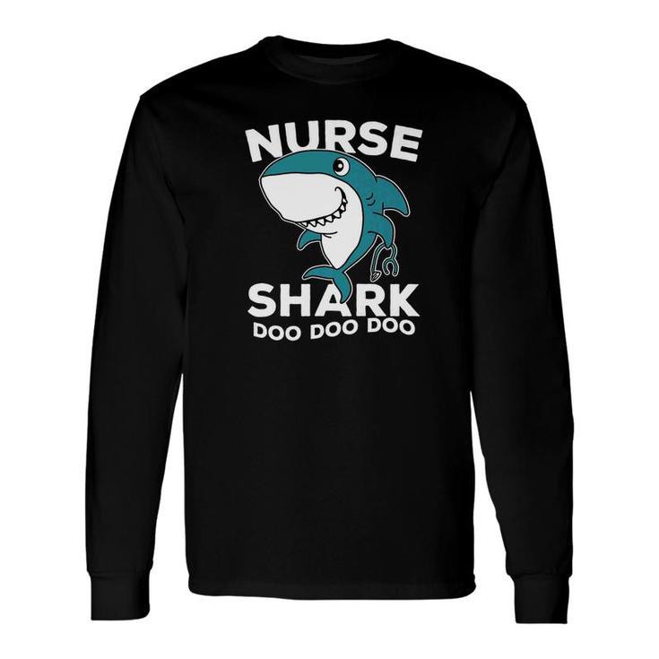 Fathers Day Nurse Shark Scrubs Dad Men Hospital Long Sleeve T-Shirt
