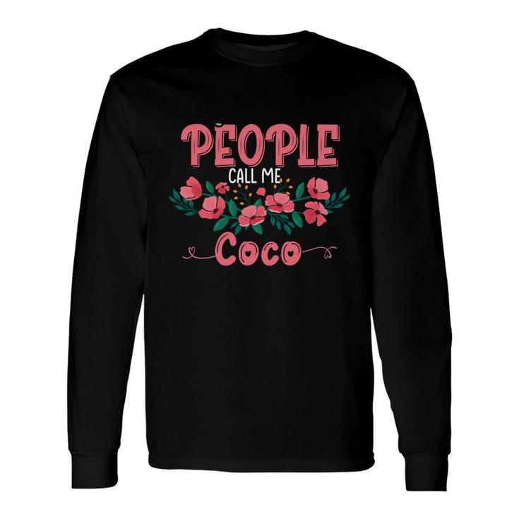 My Favorite People Call Me Coco Grandma Floral Long Sleeve T-Shirt