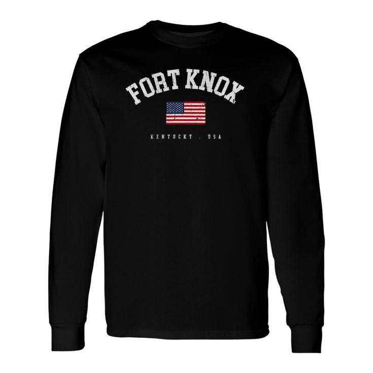 Fort Knox Ky Retro American Flag Usa City Name Long Sleeve T-Shirt T-Shirt