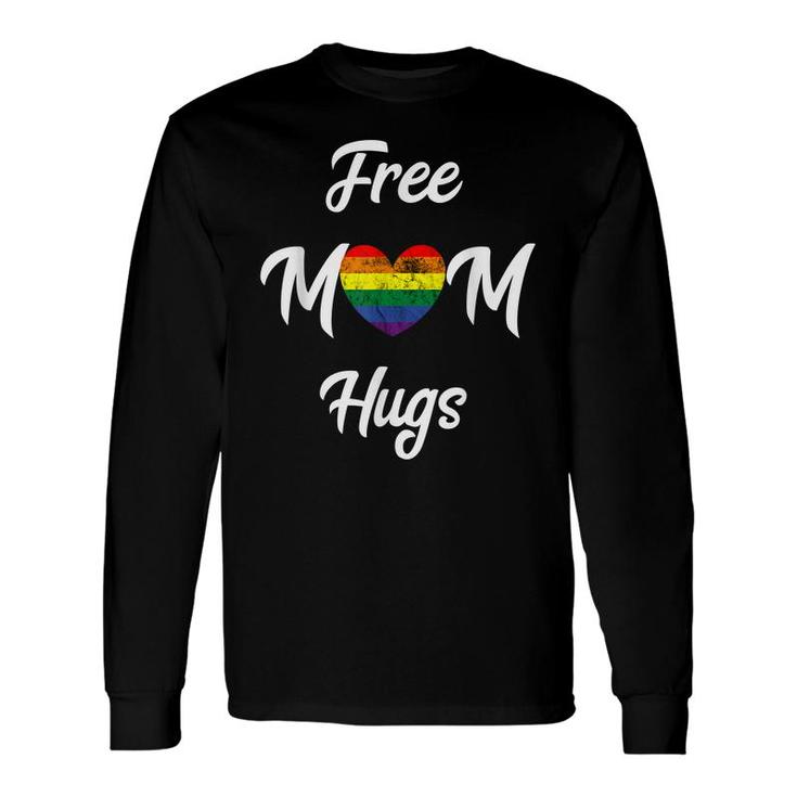 Free Mom Hugs Gay Pride Mother Lgbt Rainbow Heart Gender Long Sleeve T-Shirt