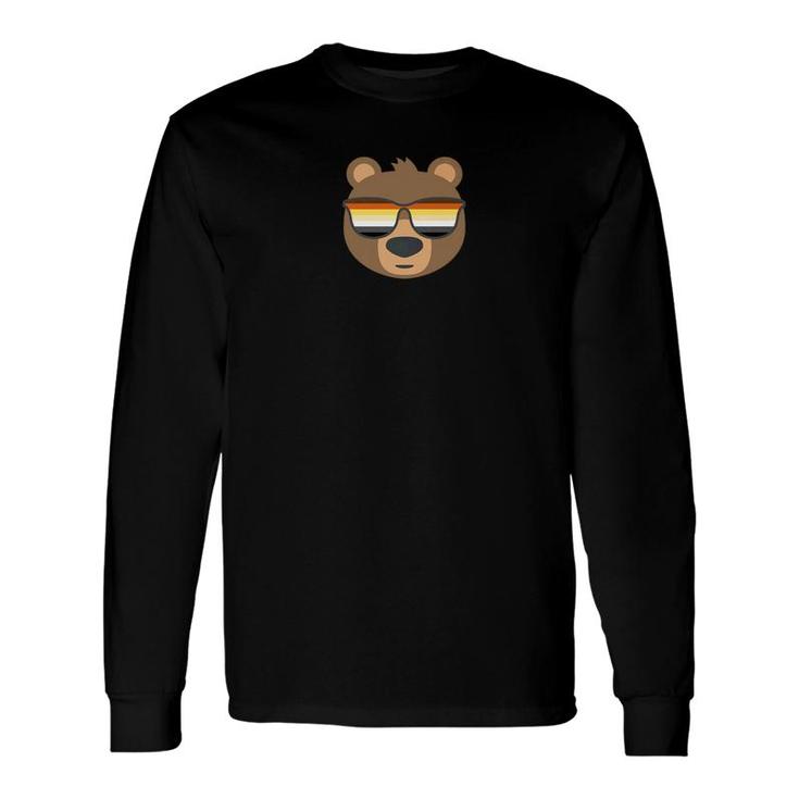 Gay Bear Wearing Bear Pride Lgbtq Flag Sunglasses Premium Long Sleeve T-Shirt