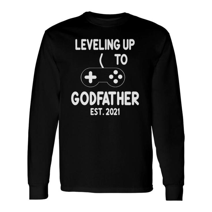 Godfather Proposal 2021 Leveling Up Video Game Lovers Long Sleeve T-Shirt