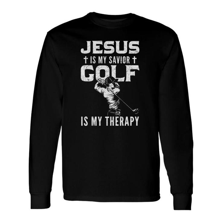 Golf Player Christian Sports Lover Idea Jesus Long Sleeve T-Shirt