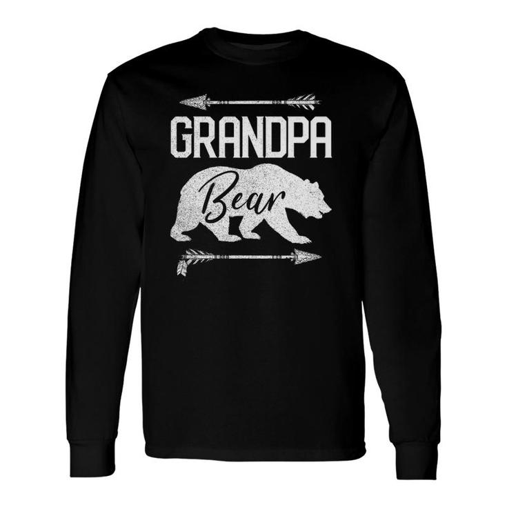Grandpa Bear Fathers Day Papa Men Dad Best Top Long Sleeve T-Shirt