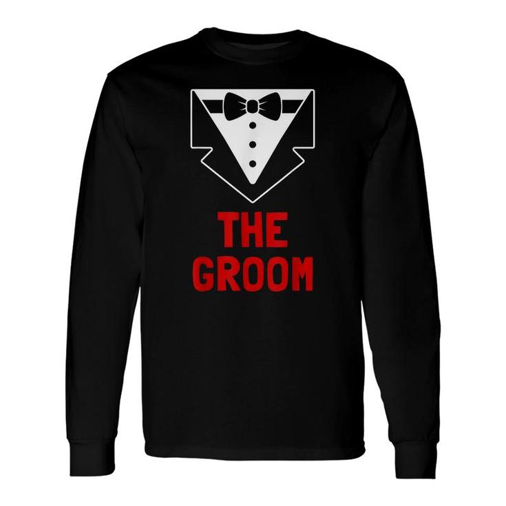 The Groom Stag And Bachelor Party Group Tuxedo Outfit Long Sleeve T-Shirt