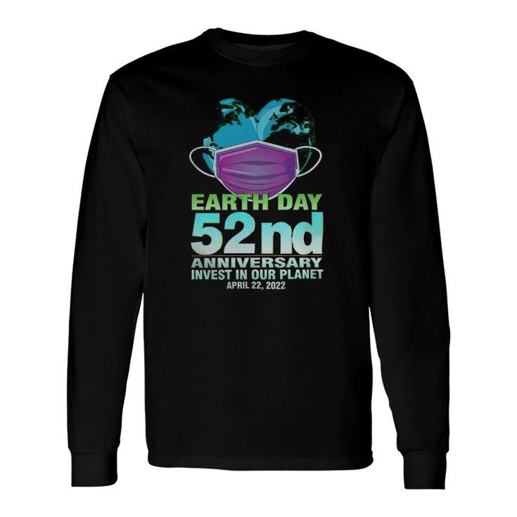 Heart Shape Earth With Mask Earth Day Long Sleeve T-Shirt T-Shirt