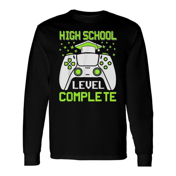 High School Level Complete Class Of 2022 Graduation Gamer Long Sleeve T-Shirt
