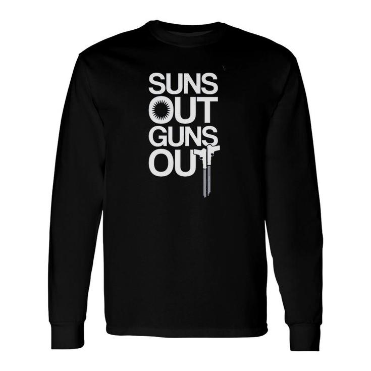 Impression Suns Out Guns Out Letters Long Sleeve T-Shirt