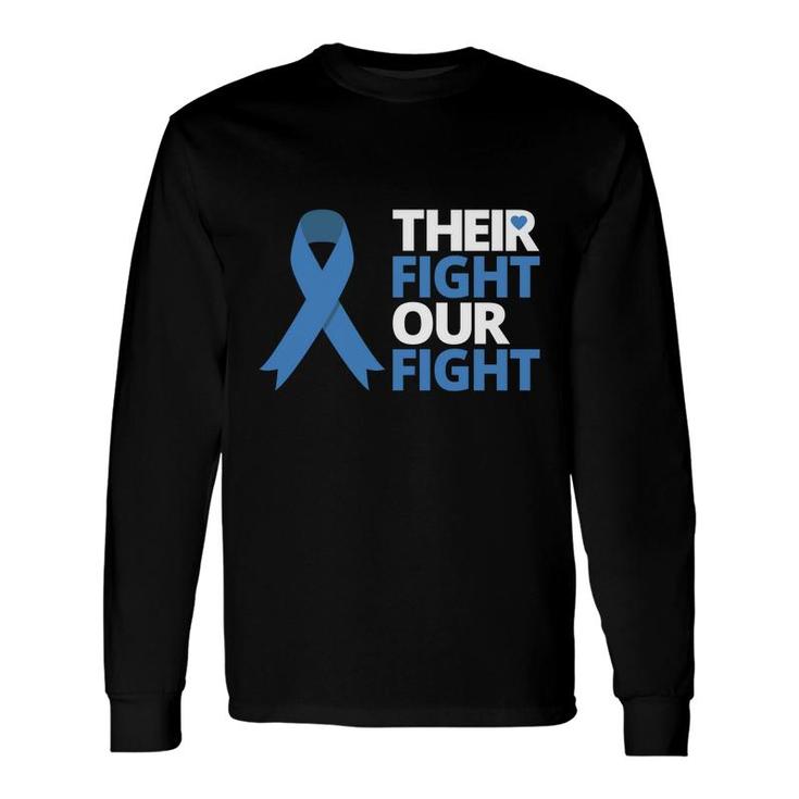 Their Fight Our Fight Child Abuse Awareness Blue Ribbon Long Sleeve T-Shirt