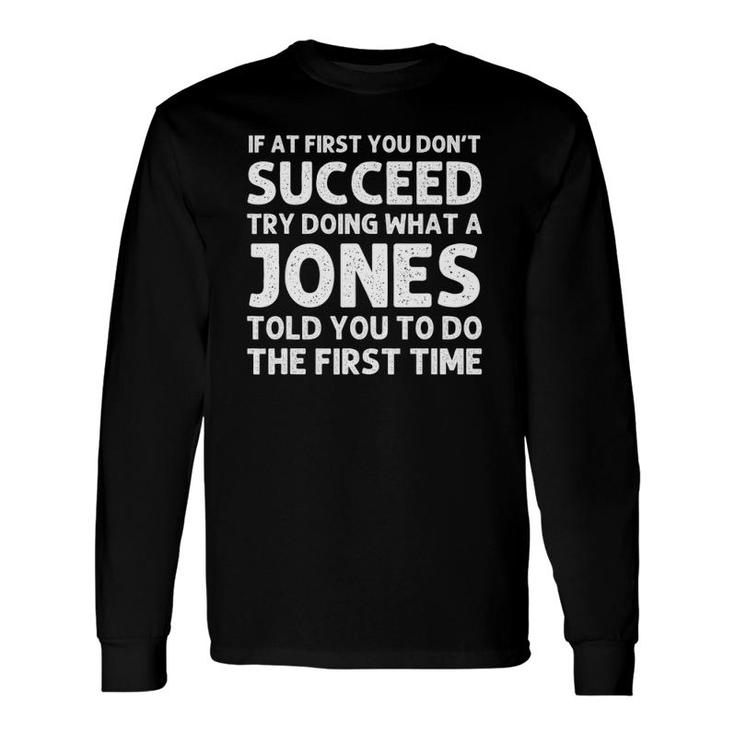 Jones Surname Tree Reunion Idea Long Sleeve T-Shirt