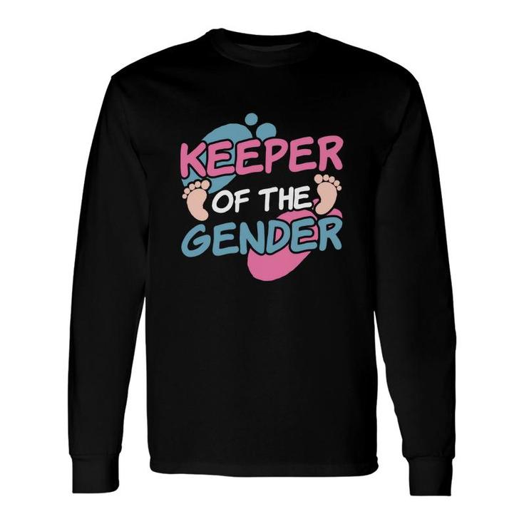 Keeper Of The Gender Baby Gender Reveal Party Long Sleeve T-Shirt