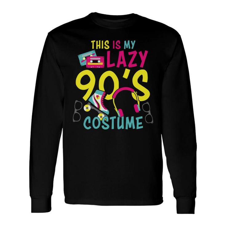 This Is My Lazy 90S Costume Mixtape Music Idea 80S 90S Styles Long Sleeve T-Shirt