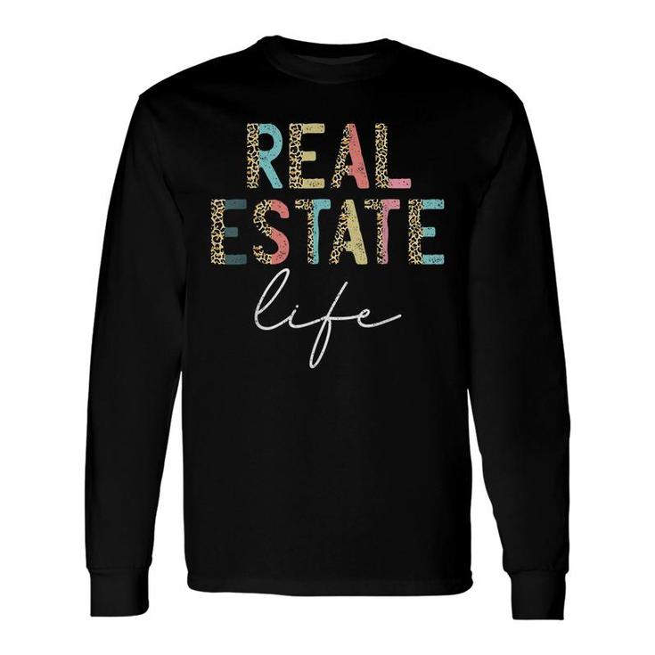 Leopard Real Estate Life Agent Realtor Investor Home Broker Long Sleeve T-Shirt