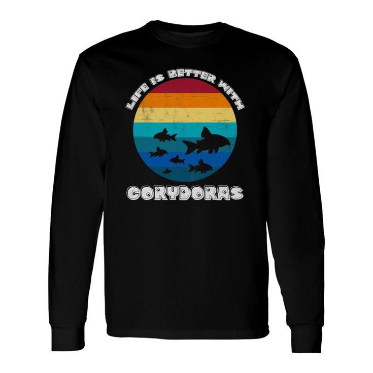 Life Is Better With Corydoras Cory Cat Dad Aquarium Fish Long Sleeve T-Shirt T-Shirt