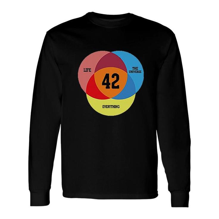 Life The Universe Everything 42 Three Primary Colors Graphic 2022 Long Sleeve T-Shirt