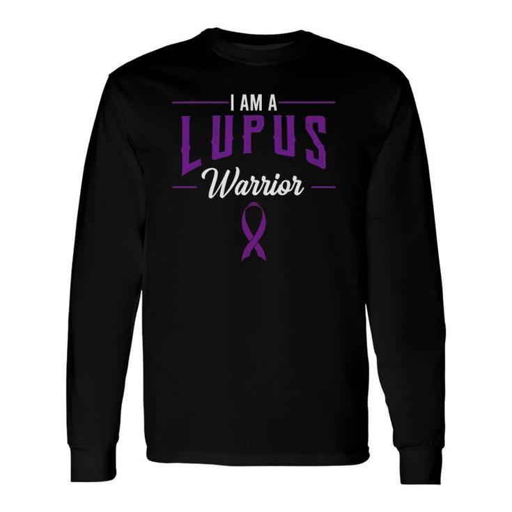 I Am A Lupus Warrior Purple Awareness Ribbon Long Sleeve T-Shirt