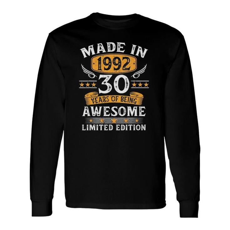 Made In 1992 30 Years Old 30Th Birthday Long Sleeve T-Shirt T-Shirt