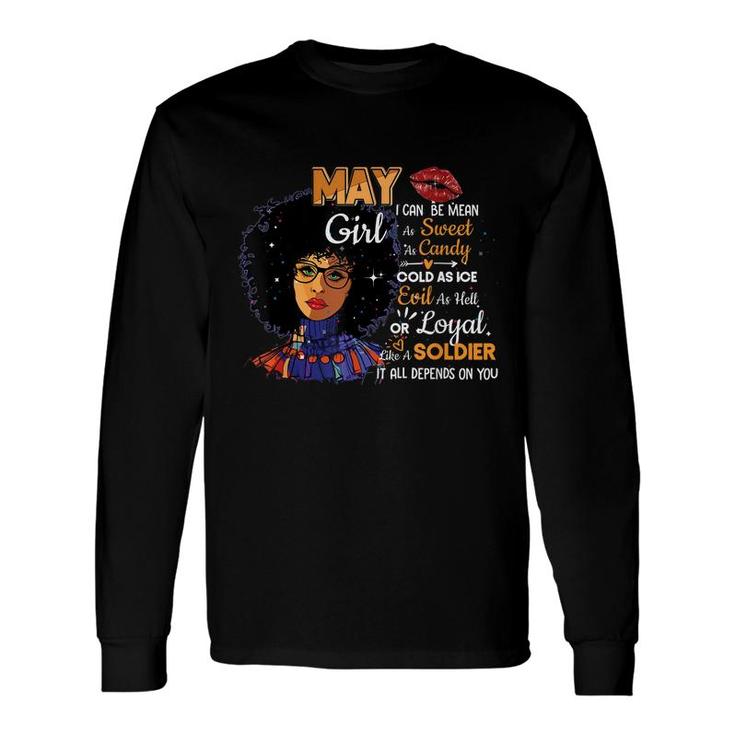 May Girl Taurus Gemini Women Birthday Month Long Sleeve T-Shirt