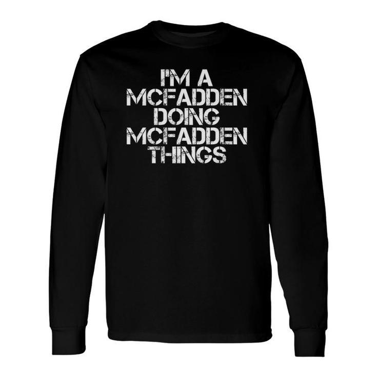 Mcfadden Surname Tree Birthday Reunion Long Sleeve T-Shirt